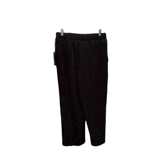 Rachel Zoe Black Velvet High Rise Wide Leg Pull On Pants New Women’s Size M - Picture 4 of 12